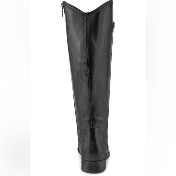 Frye Black Leather Knee-High Melissa Button Boots with Box - Picture 3 of 9
